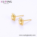 95957 xuping simple stylish 24k gold color environmental copper ladies stud earrings